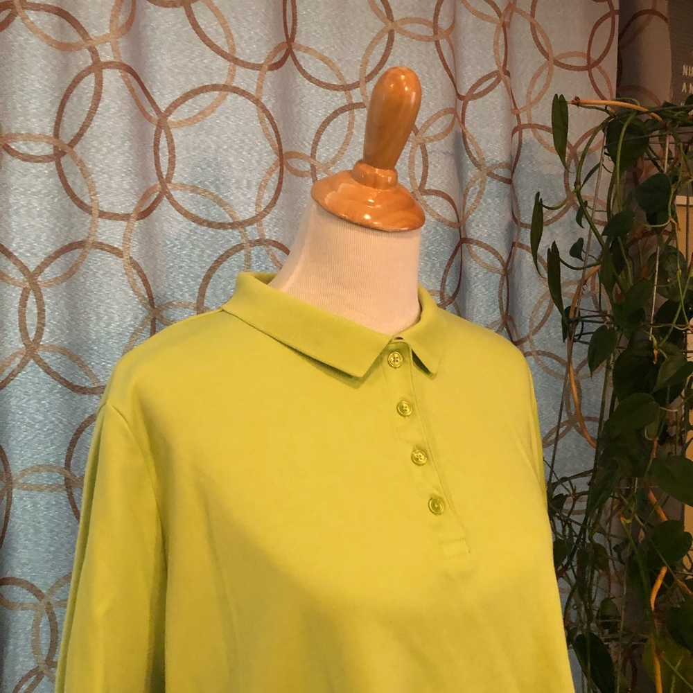 Lands’ End Lime Green Polo Shirt Size 2X (20W-22W) - Picture 5 of 5